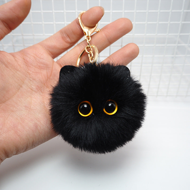 Wholesale Blush cat ball mountain mountain handmade plush doll keychain pendant girl heart schoolbag ornaments